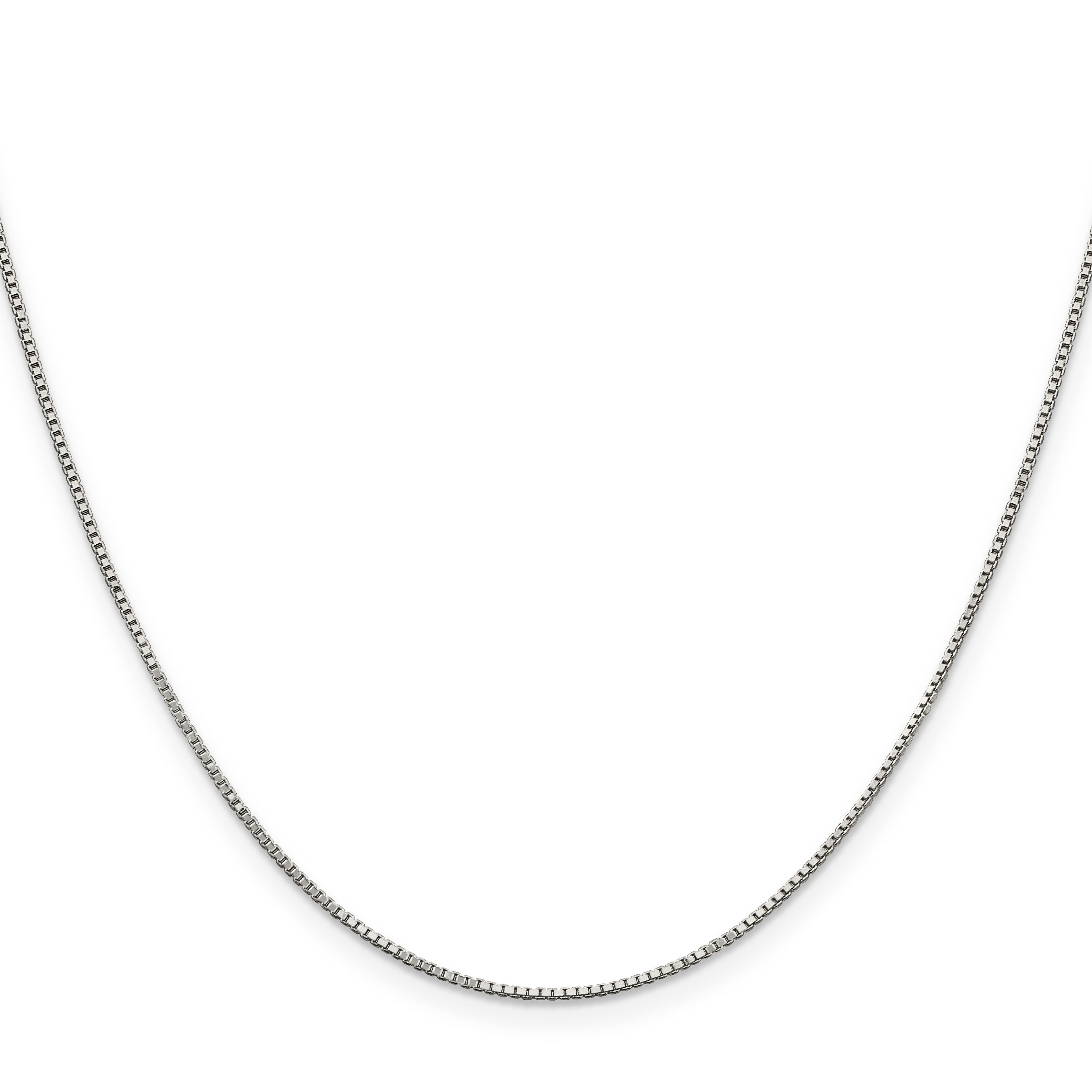 22 Inch Sterling Silver .9mm Box Chain W/4In Ext.