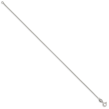 10 Inch Sterling Silver .9mm Box Chain Anklet