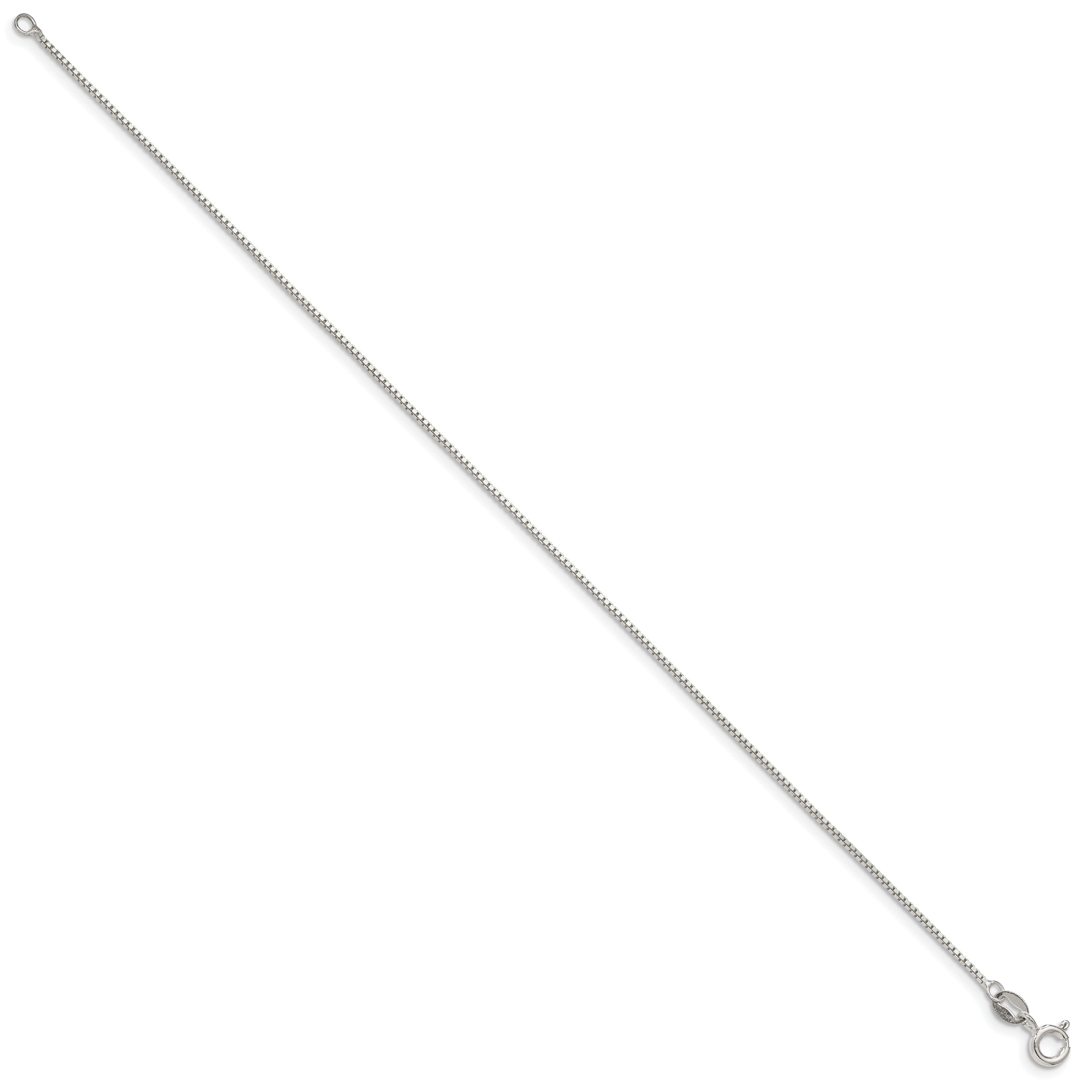 7 Inch Sterling Silver .9mm Box Chain