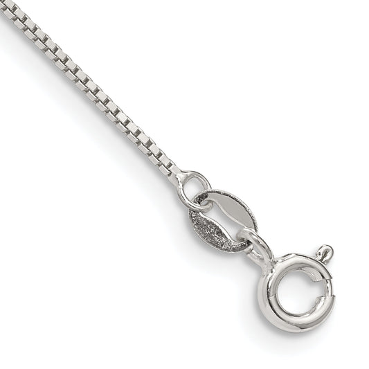 7 Inch Sterling Silver .9mm Box Chain