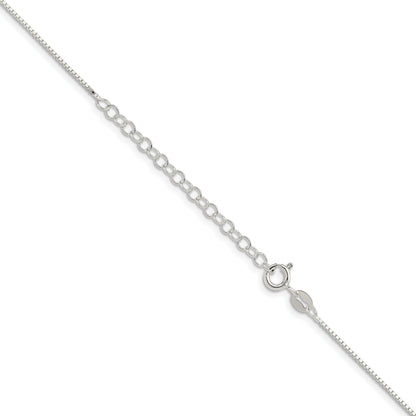 18 Inch Sterling Silver .9mm Box Chain W/2In Ext.