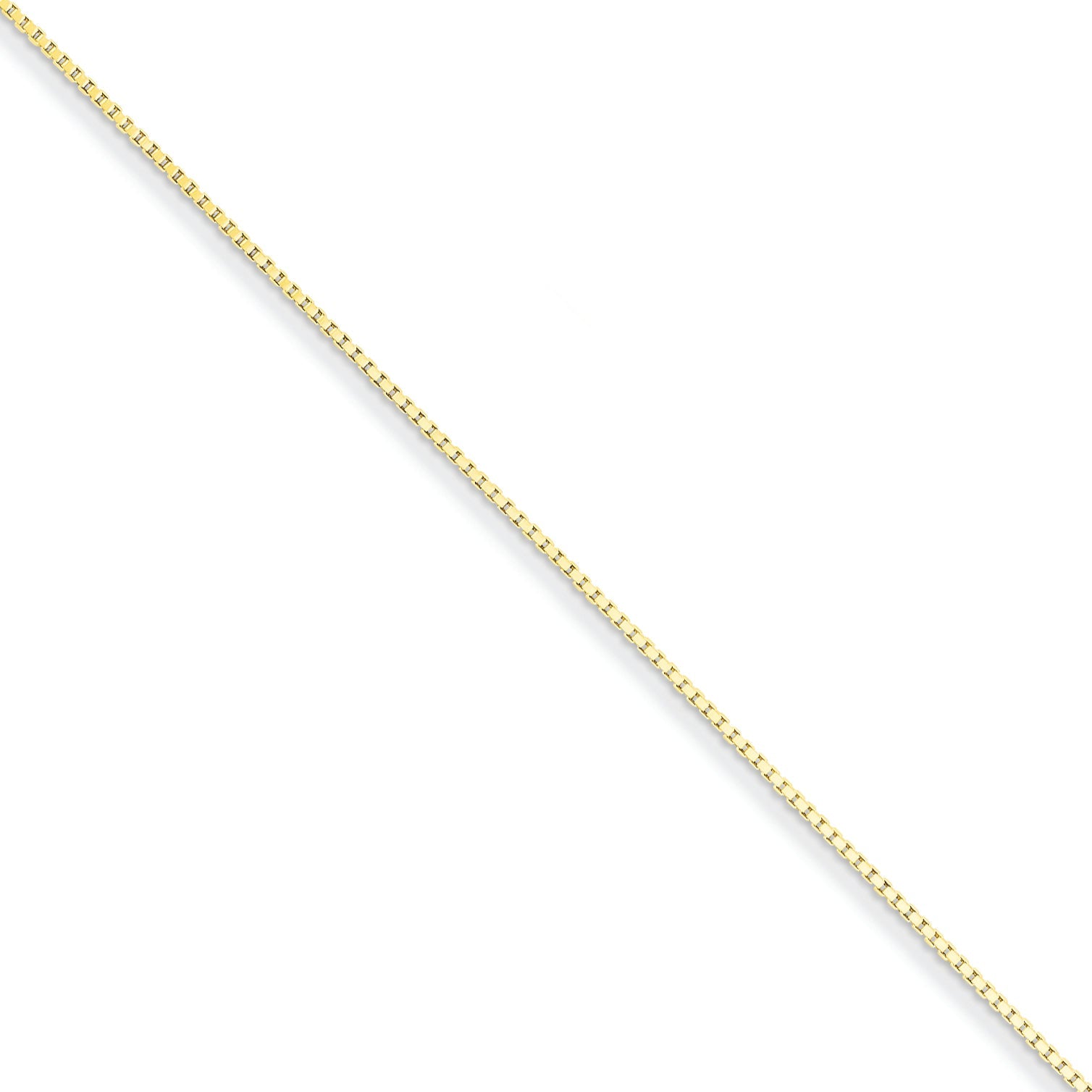 18 Inch Flash Gold-Plated Sterling Silver .90mm Box Chain Necklace