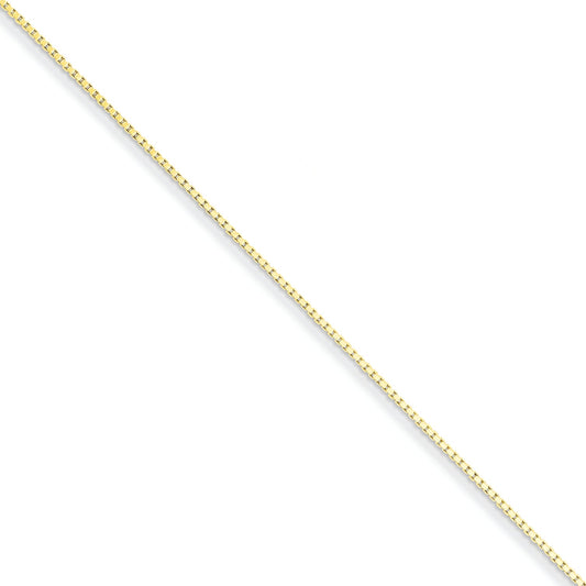 20 Inch Flash Gold-Plated Sterling Silver .90mm Box Chain