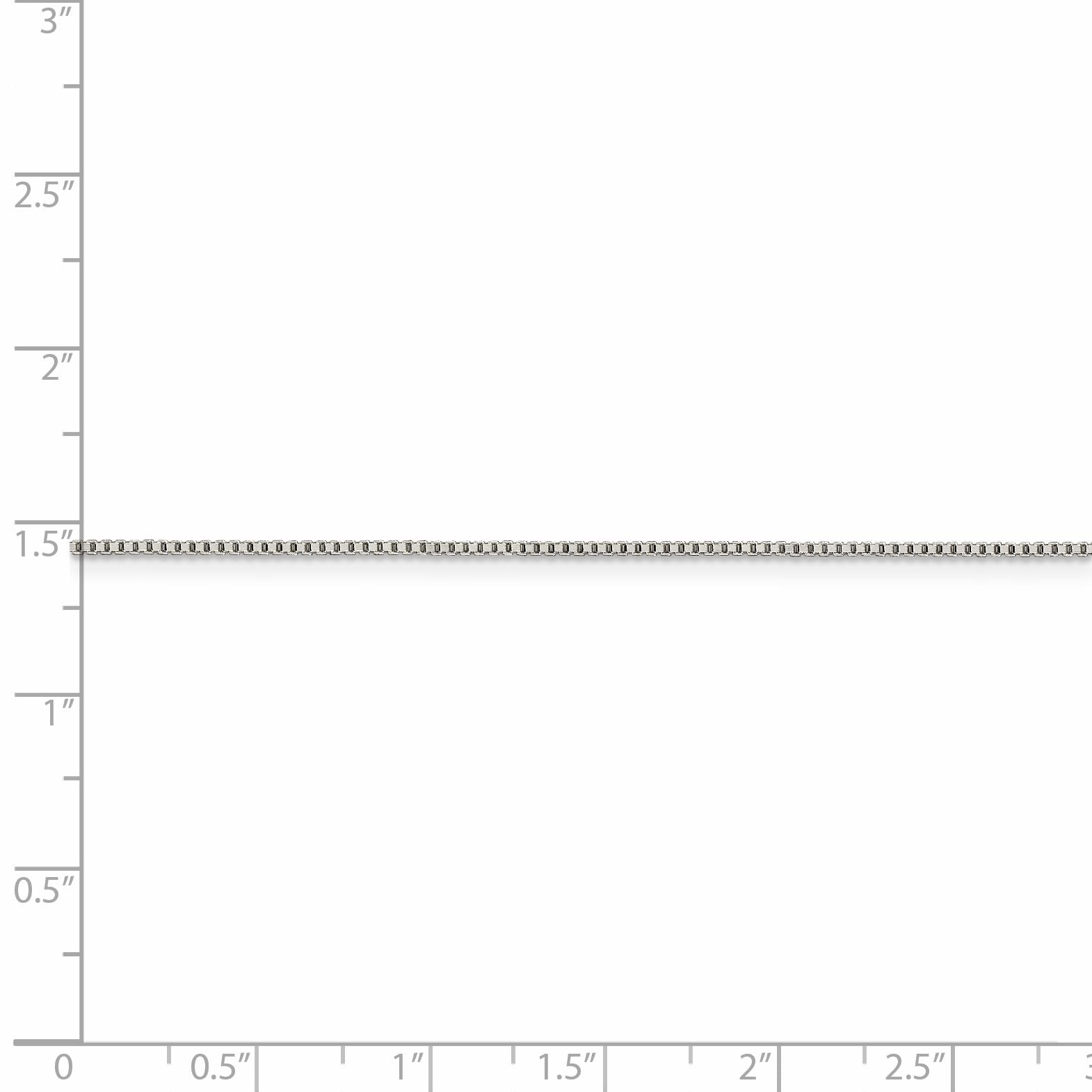 36 Inch Sterling Silver Rhodium-Plated .9mm Box Chain