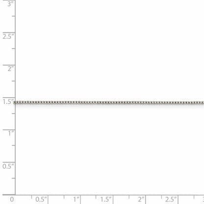 36 Inch Sterling Silver Rhodium-Plated .9mm Box Chain