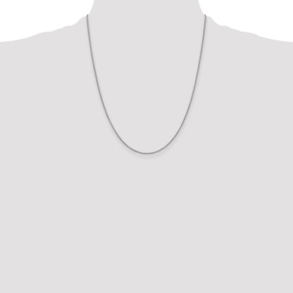 22 Inch Sterling Silver Rhodium-Plated .9mm Box Chain Necklace