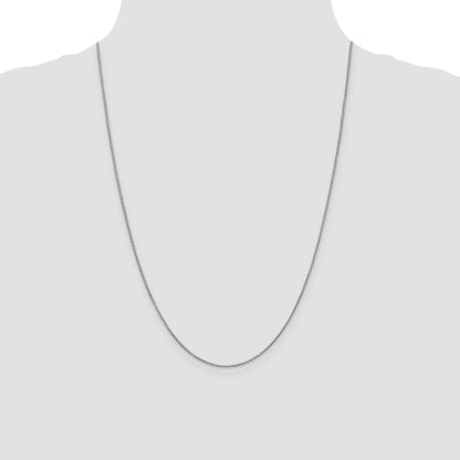 24 Inch Sterling Silver Rhodium-Plated .9mm Box Chain
