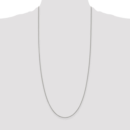 30 Inch Sterling Silver Rhodium-Plated .9mm Box Chain