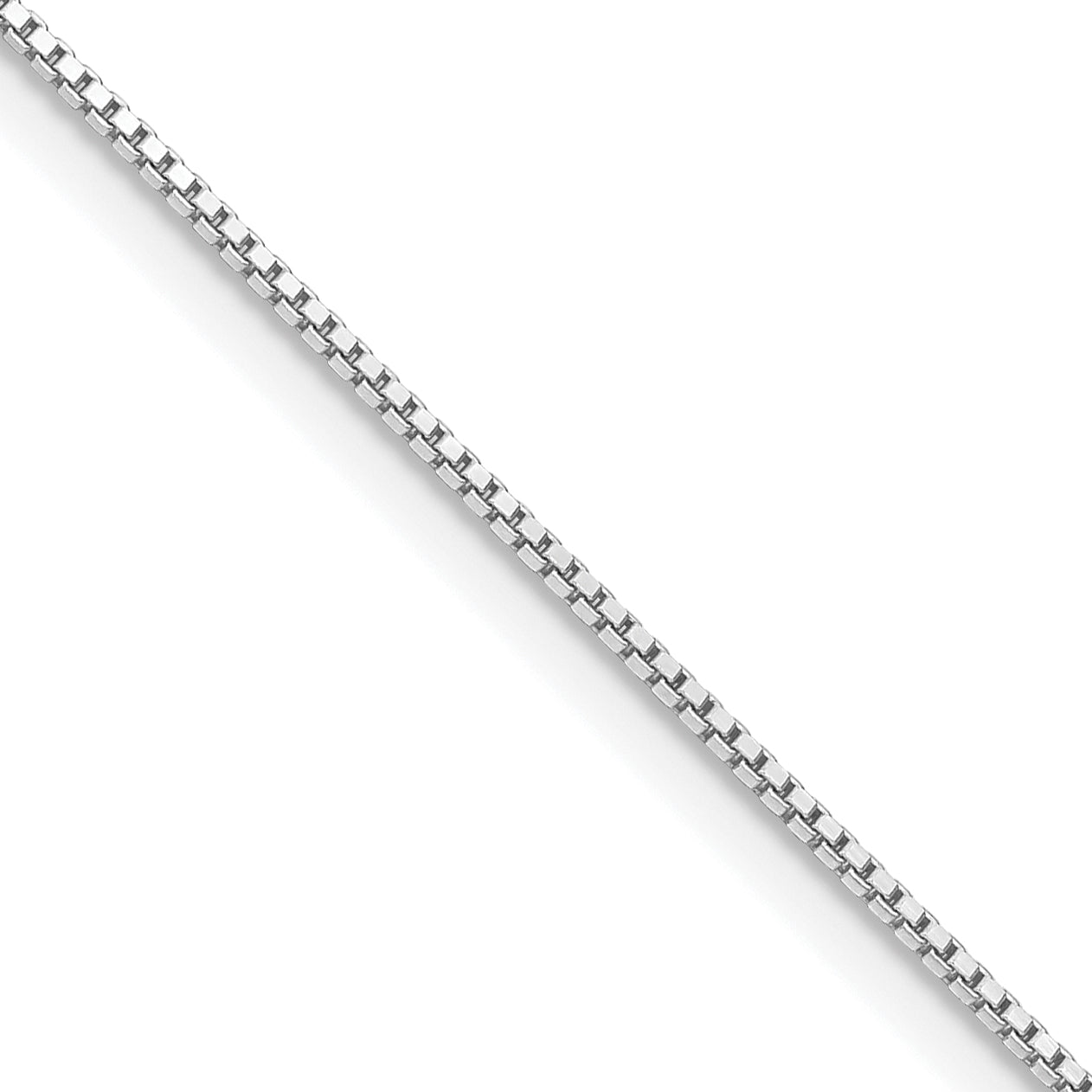 22 Inch Sterling Silver Rhodium-Plated .9mm Box Chain With A 4 Extention