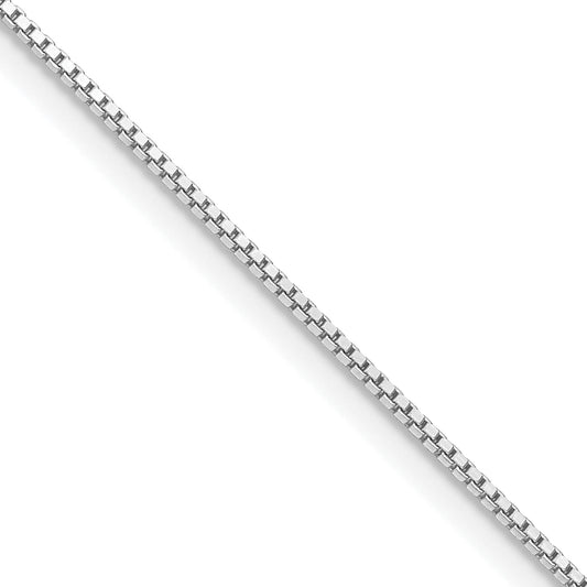 22 Inch Sterling Silver Rhodium-Plated .9mm Box Chain With A 4 Extention