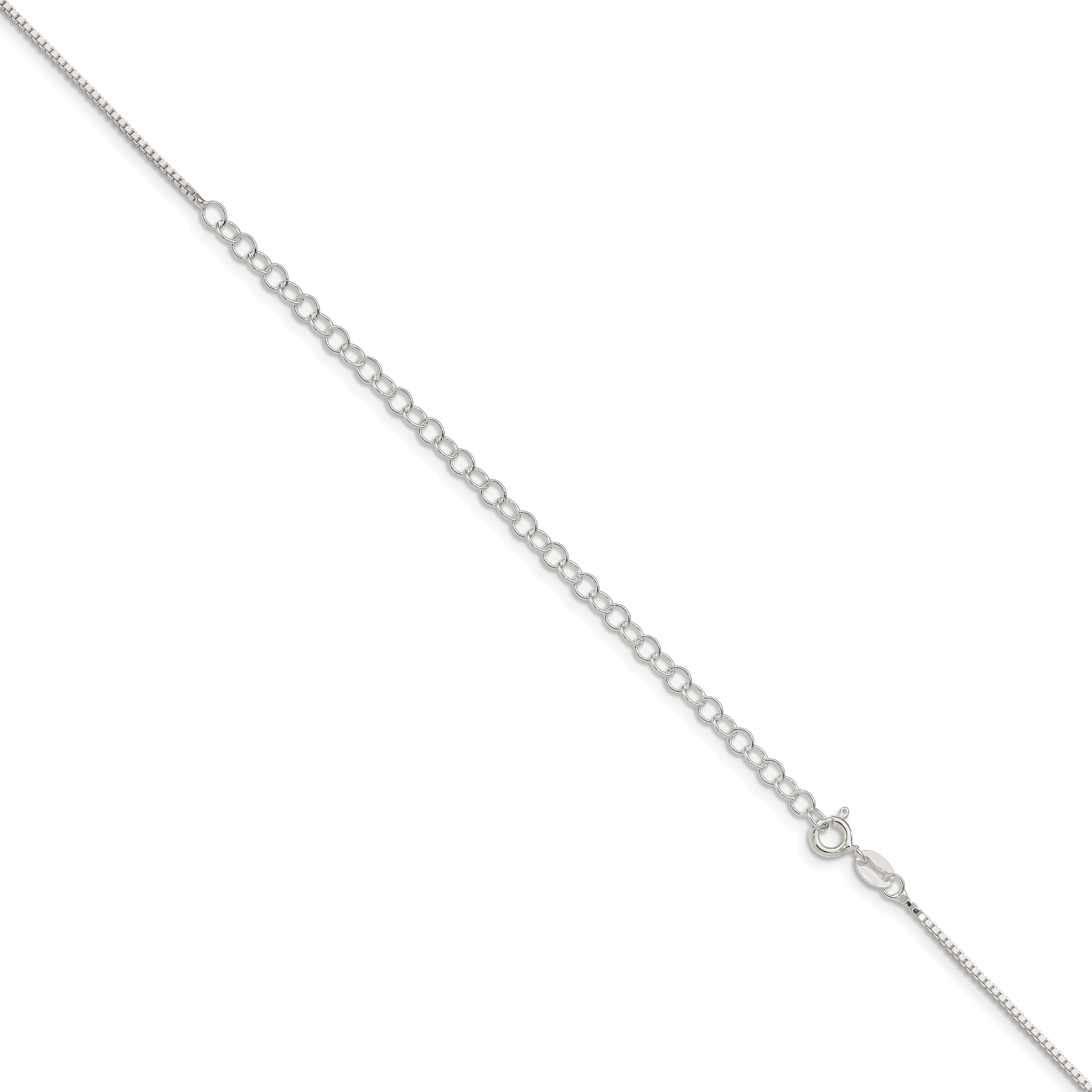 22 Inch Sterling Silver 1.1mm Box Chain W/4In Ext.