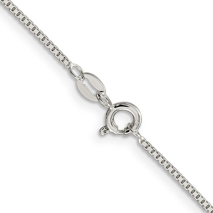 26 Inch Sterling Silver Rhodium-Plated 1.1mm Box Chain