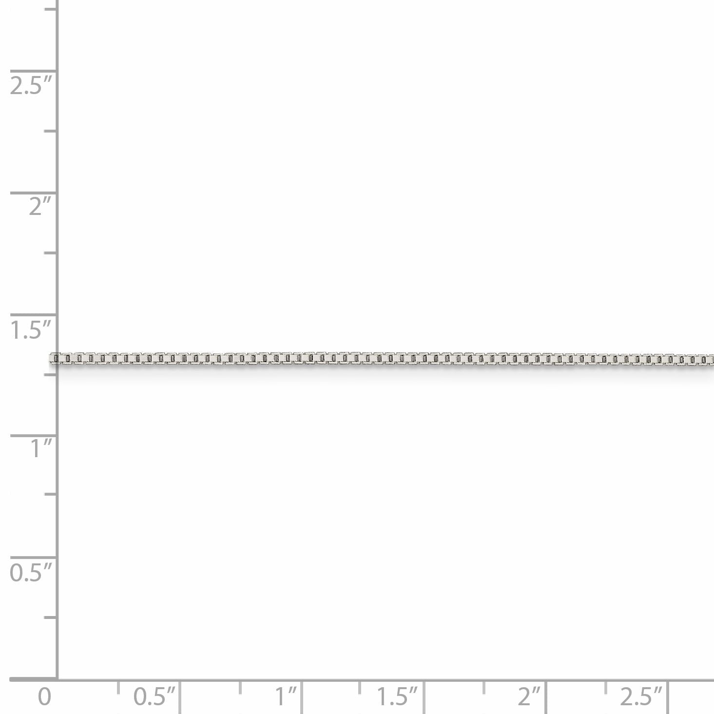 36 Inch Sterling Silver Rhodium-Plated 1.1mm Box Chain