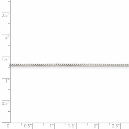 36 Inch Sterling Silver Rhodium-Plated 1.1mm Box Chain