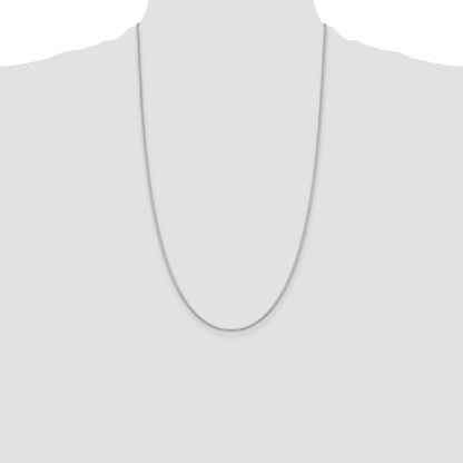 26 Inch Sterling Silver Rhodium-Plated 1.1mm Box Chain