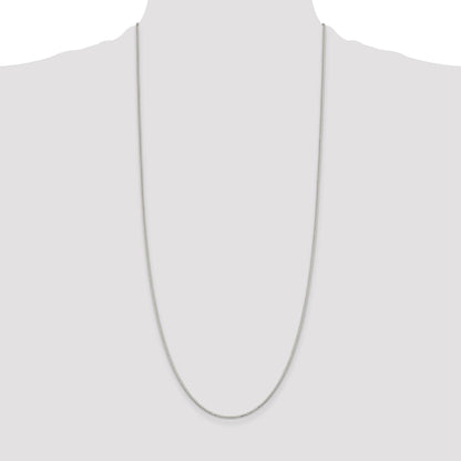 30 Inch Sterling Silver Rhodium-Plated 1.1mm Box Chain
