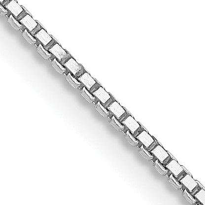 24 Inch Sterling Silver Rhodium-Plated 1.1mm Box Chain