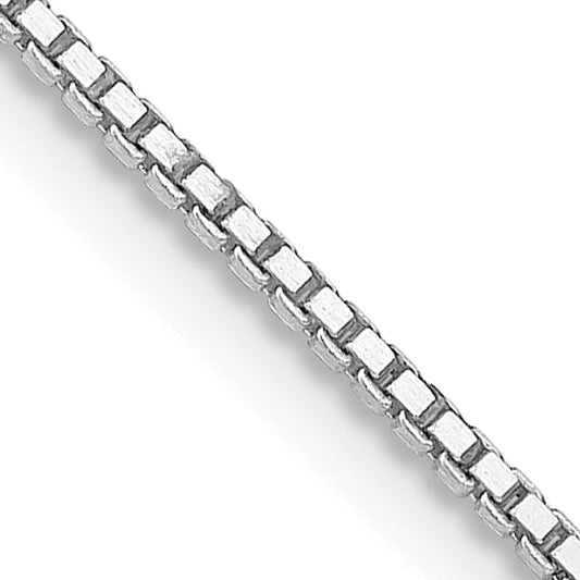 24 Inch Sterling Silver Rhodium-Plated 1.1mm Box Chain