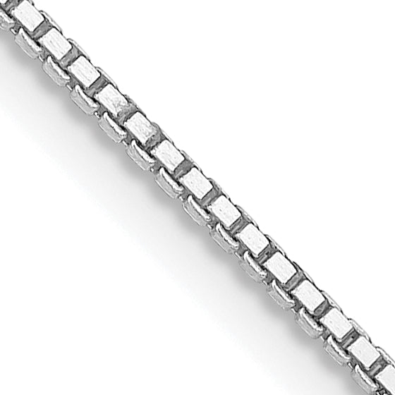 22 Inch Sterling Silver Rhodium-Plated 1.1mm Box Chain