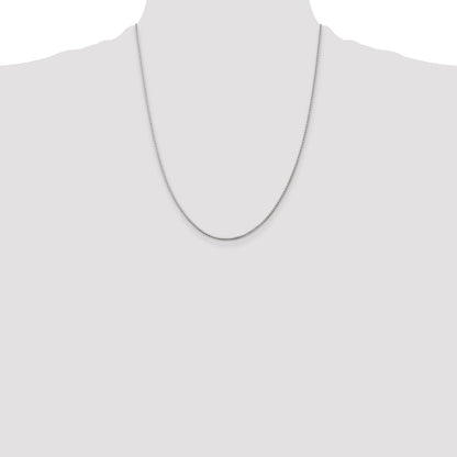 22 Inch Sterling Silver 1.25mm Box Chain W/4In Ext.