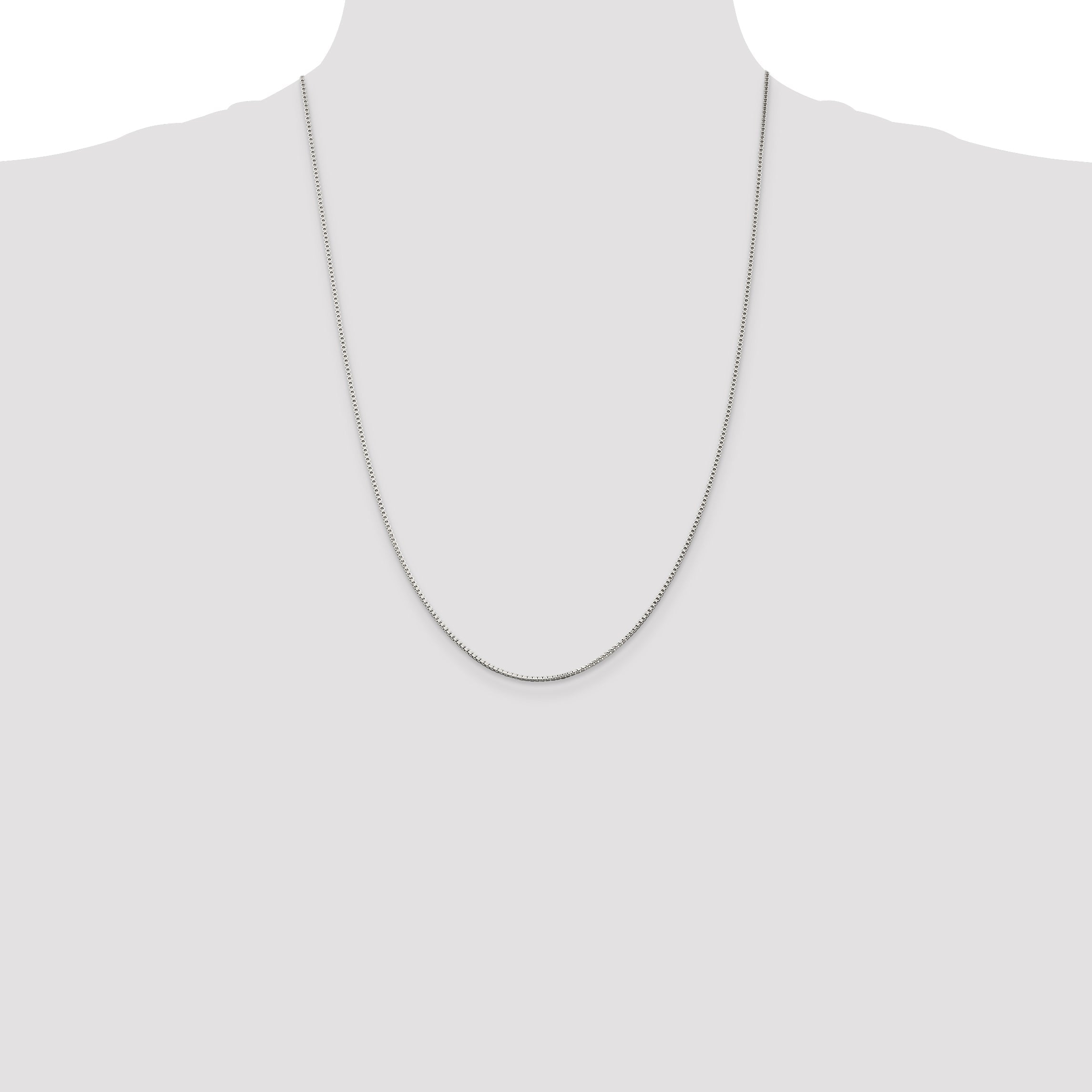 24 Inch Sterling Silver 1.25mm Box Chain