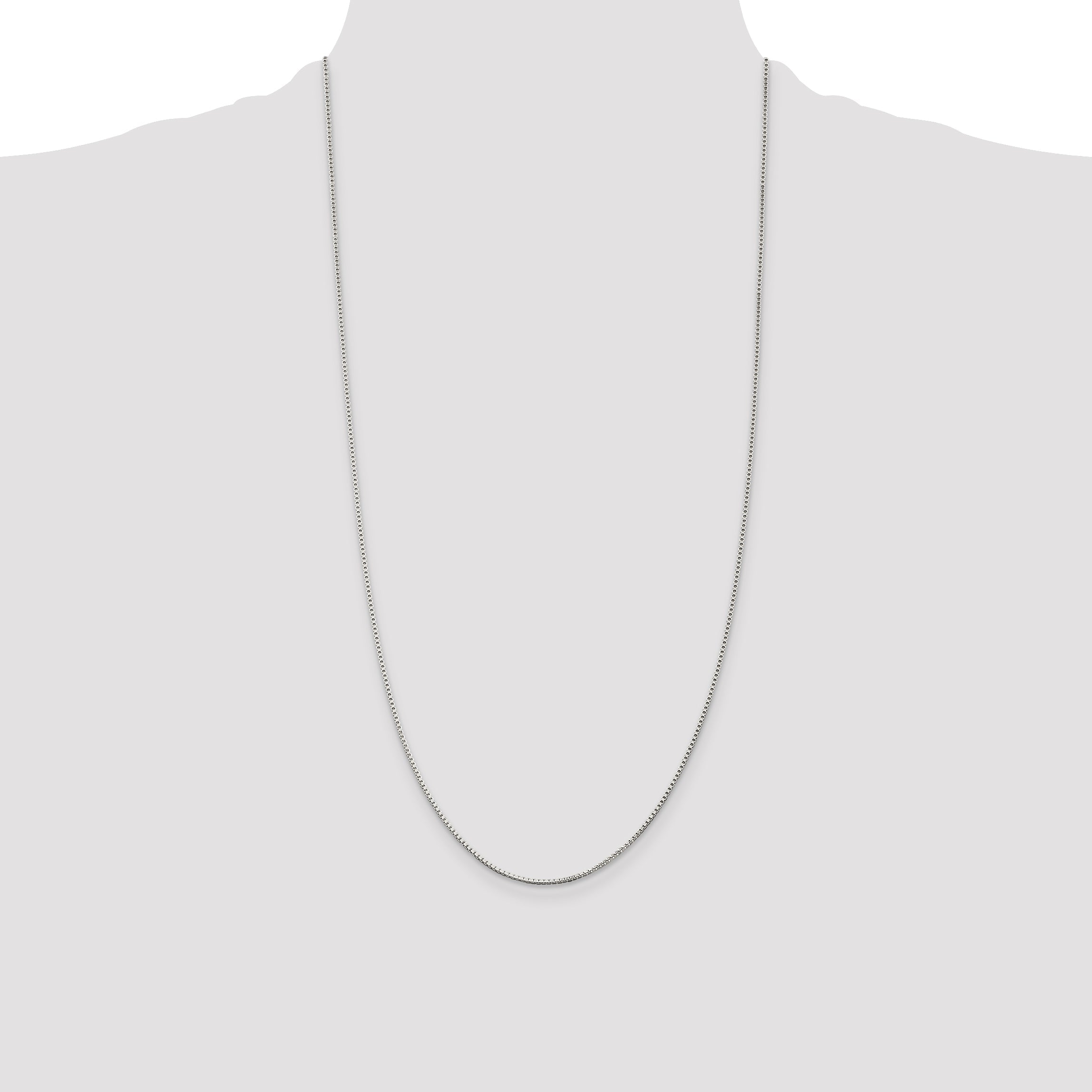 28 Inch Sterling Silver 1.25mm Box Chain