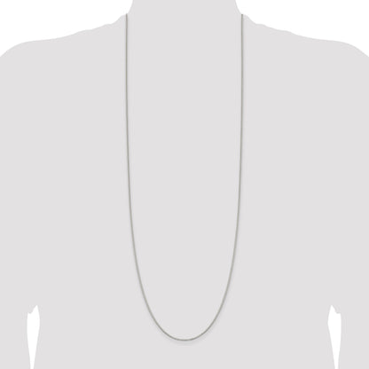 36 Inch Sterling Silver 1.25mm Box Chain