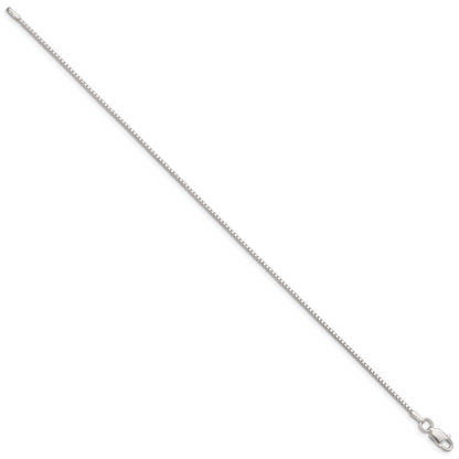 7 Inch Sterling Silver 1.25mm Box Chain
