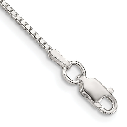 7 Inch Sterling Silver 1.25mm Box Chain