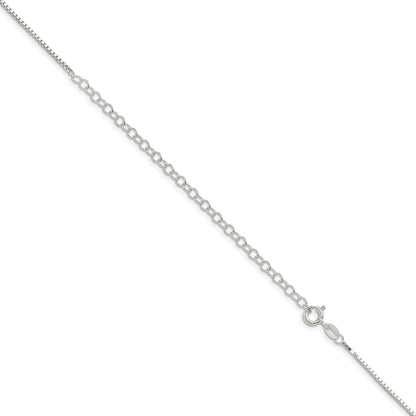 22 Inch Sterling Silver 1.25mm Box Chain W/4In Ext.