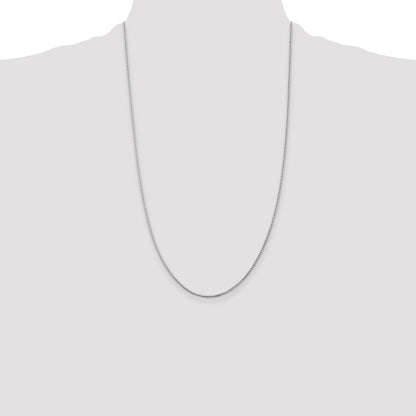 26 Inch Sterling Silver Rhodium-Plated 1.25mm Box Chain