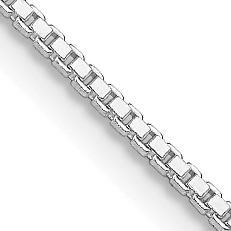 36 Inch Sterling Silver Rhodium-Plated 1.25mm Box Chain