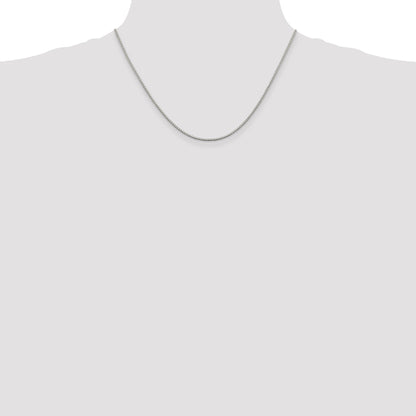 18 Inch Sterling Silver 1.4mm Box Chain W/2In Ext.