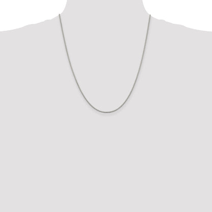 22 Inch Sterling Silver 1.4mm Box Chain W/4In Ext.