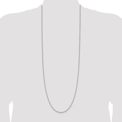 36 Inch Sterling Silver 1.4mm Box Chain