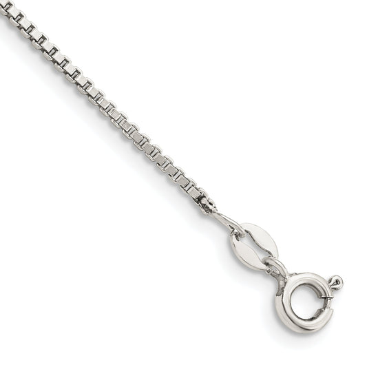 7 Inch Sterling Silver 1.4mm Box Chain