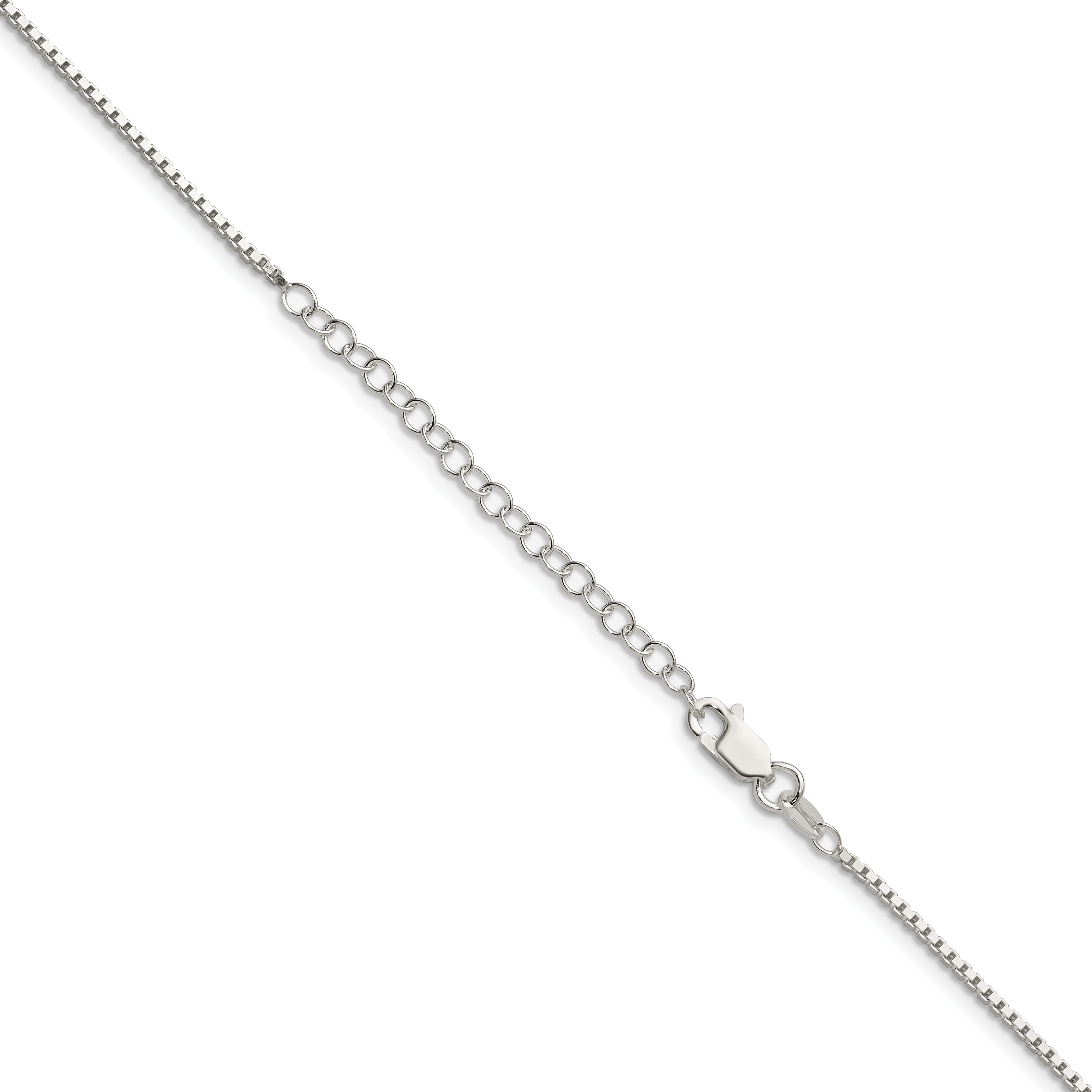 22 Inch Sterling Silver 1.4mm Box Chain W/4In Ext.