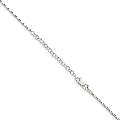 22 Inch Sterling Silver 1.4mm Box Chain W/4In Ext.
