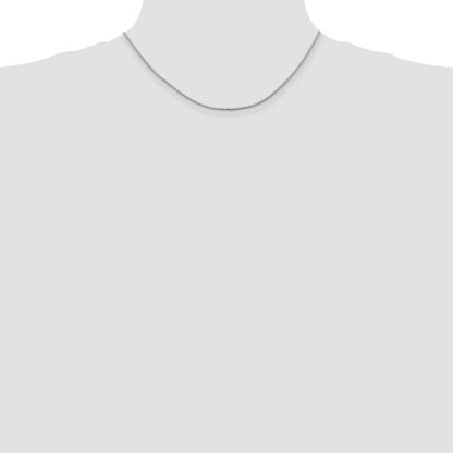 16 Inch Sterling Silver Rhodium-Plated 1.4mm Box Chain
