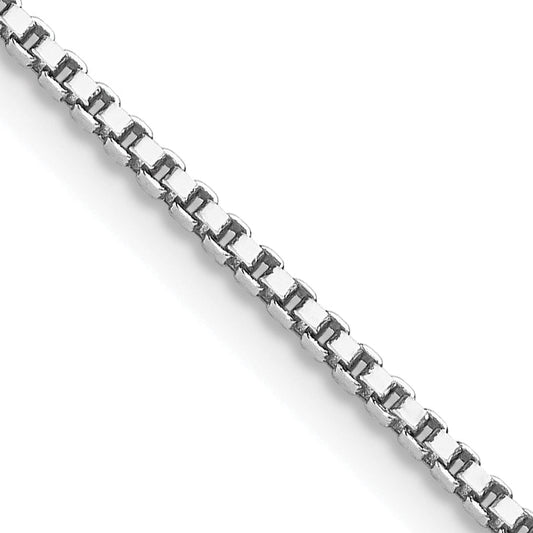 18 Inch Sterling Silver Rhodium-Plated 1.4mm Box Chain