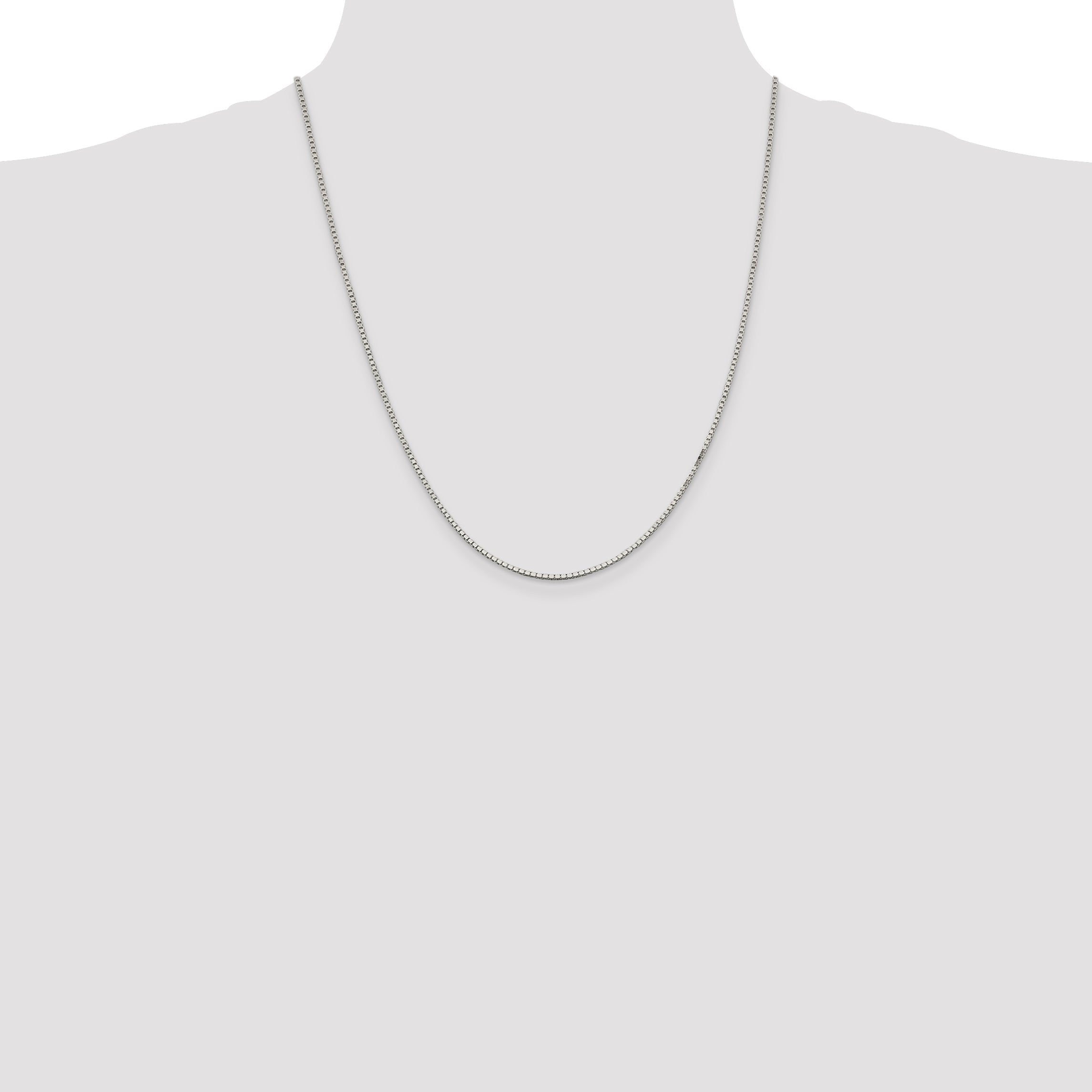 22 Inch Sterling Silver 1.5mm Box Chain W/4In Ext.