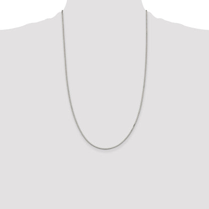 26 Inch Sterling Silver 1.5mm Box Chain Necklace