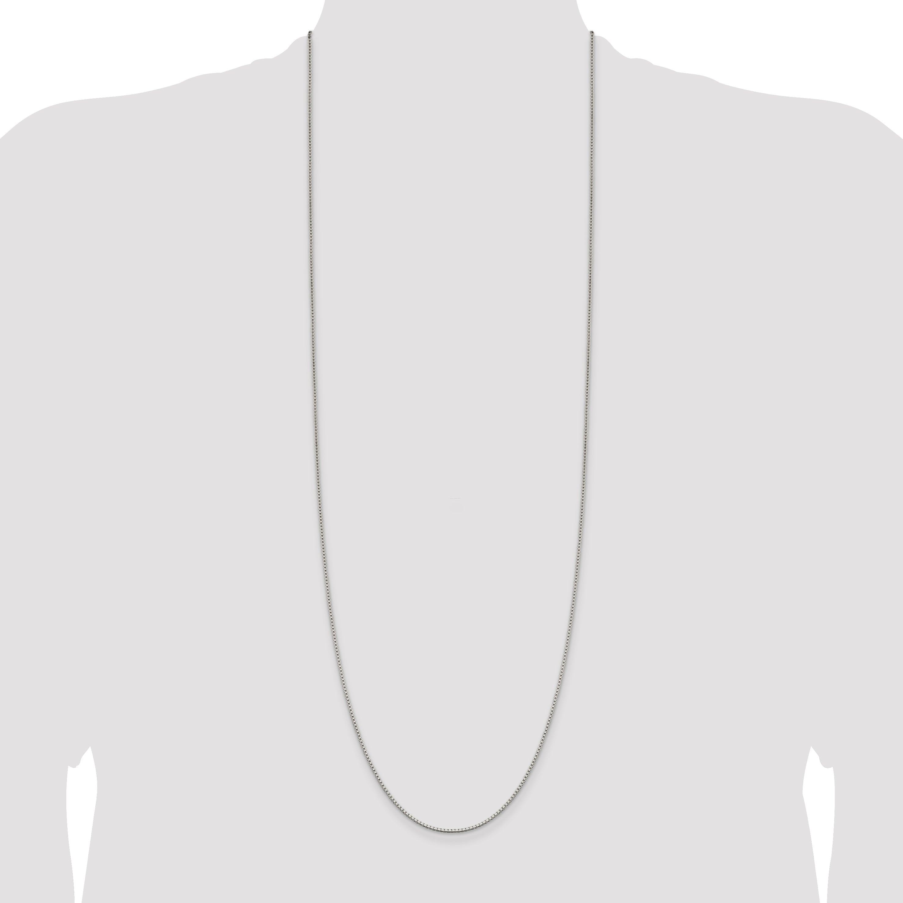 36 Inch Sterling Silver 1.5mm Box Chain Necklace