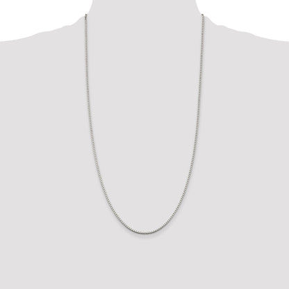 28 Inch Sterling Silver 1.75mm Box Chain