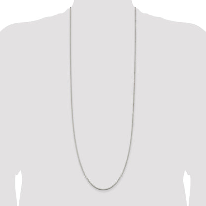 36 Inch Sterling Silver 1.75mm Box Chain