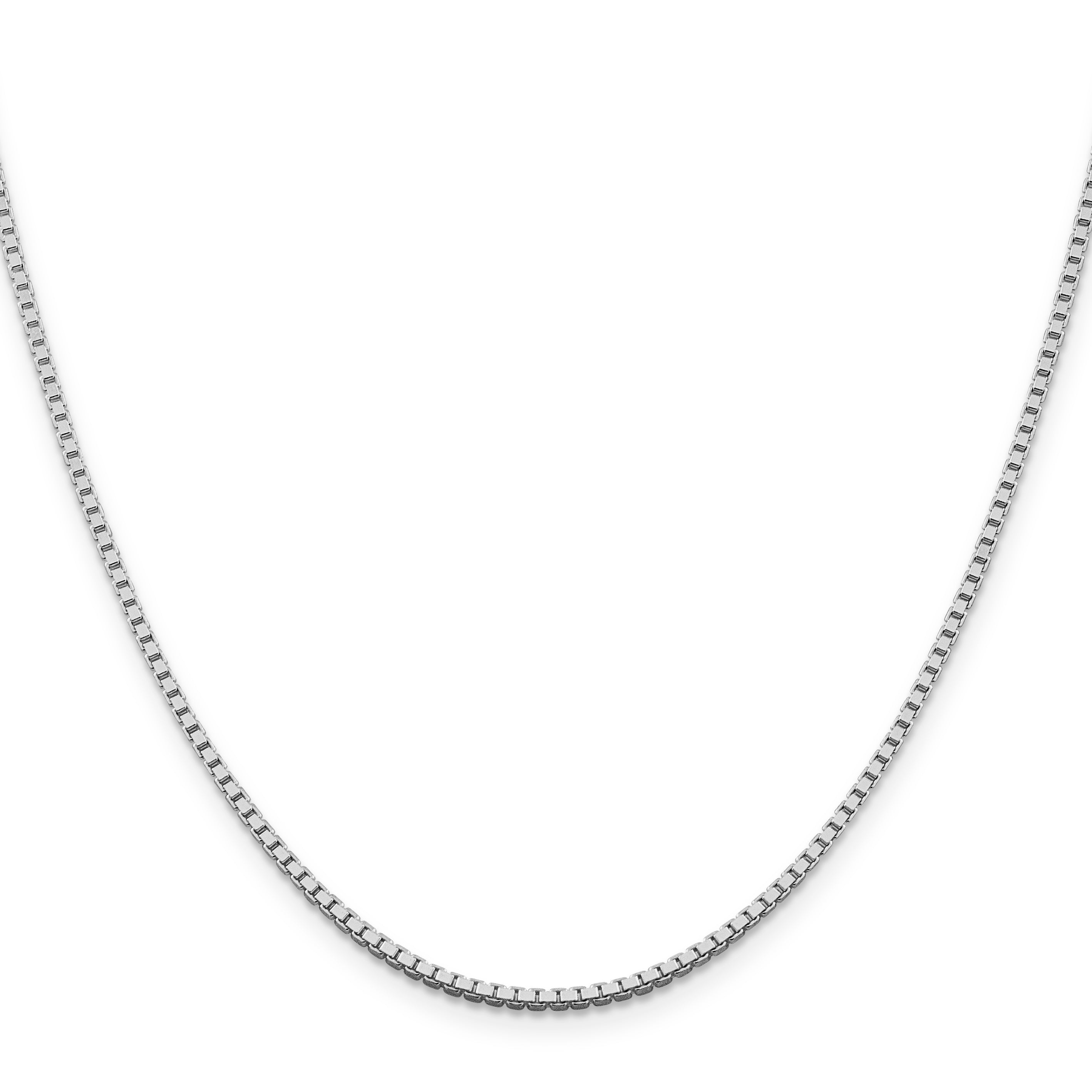 30 Inch Sterling Silver Rhodium-Plated 1.75mm Box Chain Necklace