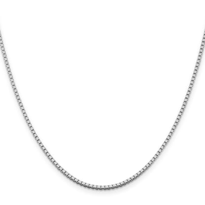 30 Inch Sterling Silver Rhodium-Plated 1.75mm Box Chain Necklace