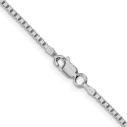 30 Inch Sterling Silver Rhodium-Plated 1.75mm Box Chain Necklace