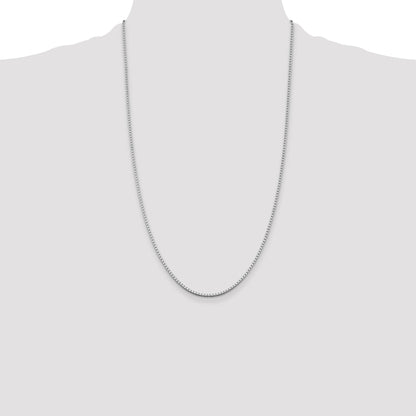 26 Inch Sterling Silver Rhodium-Plated 1.75mm Box Chain