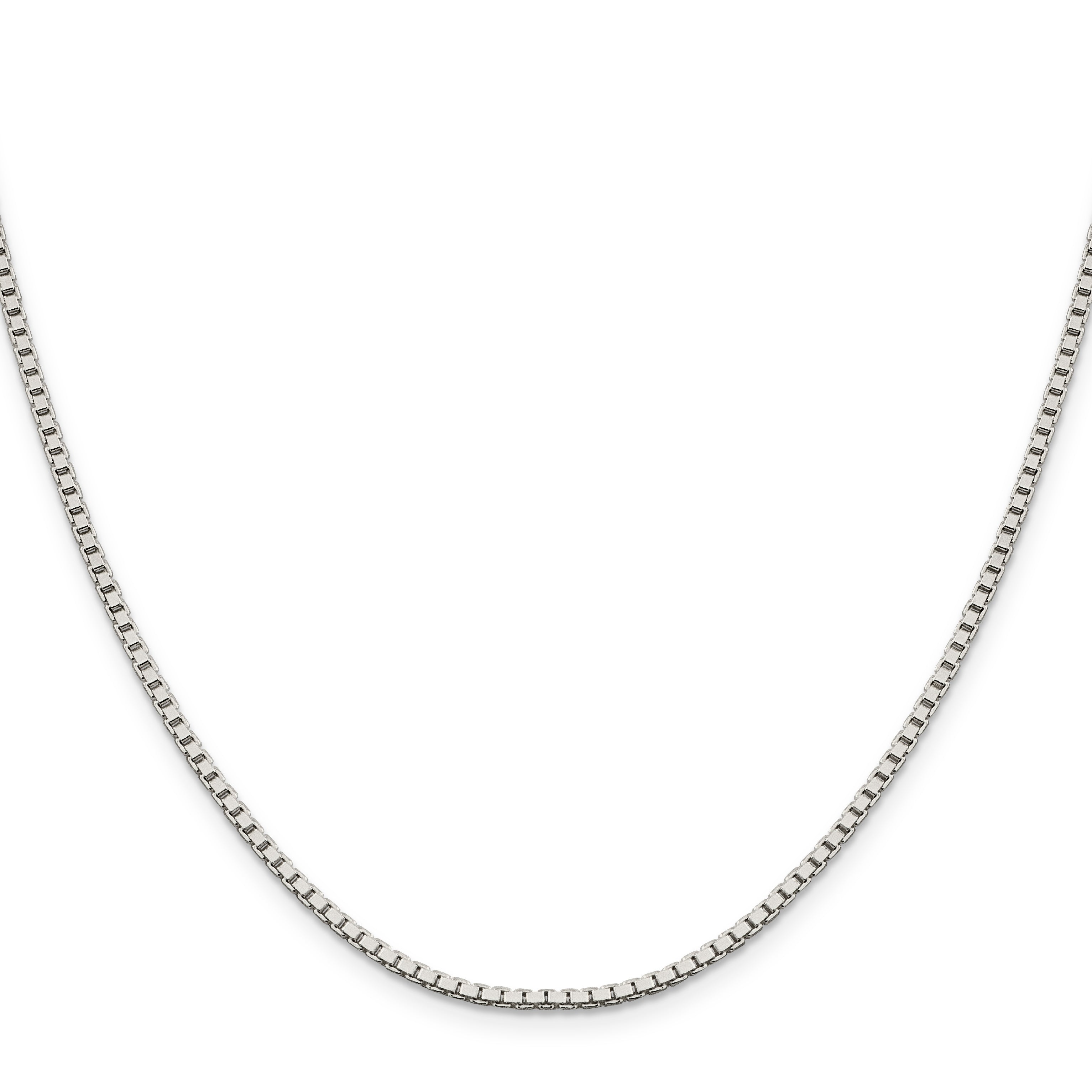 16 Inch Sterling Silver 1.9mm Box Chain Necklace